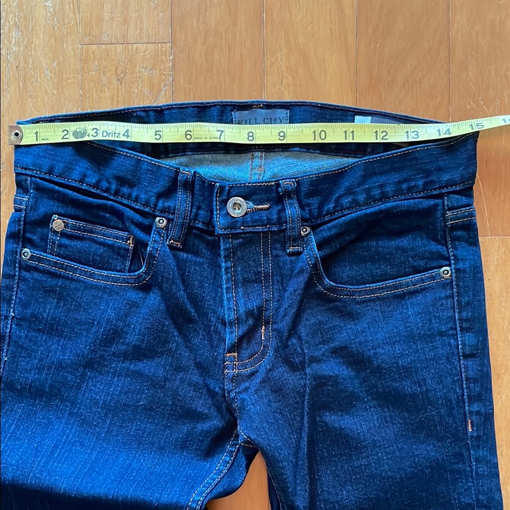 Kill City Vintage Denim Women's Straight Leg Jeans - Dark Blue - Picture 12 of 13